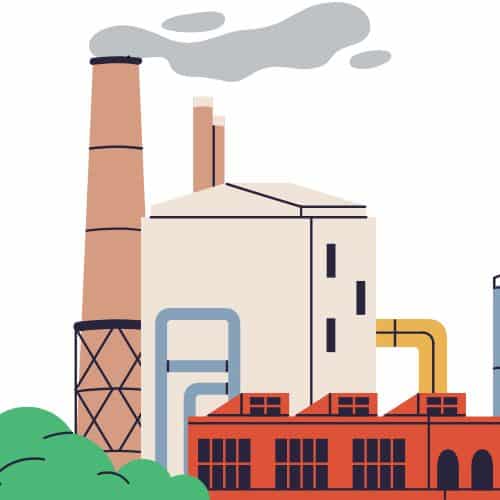 desenho de uma indústria