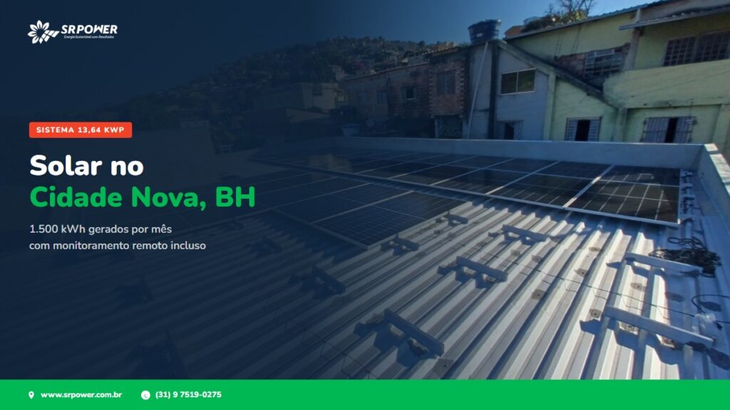 Energia solar em Belo Horizonte - SR Power | sistema fotovoltaico 13kw cidade nova bh