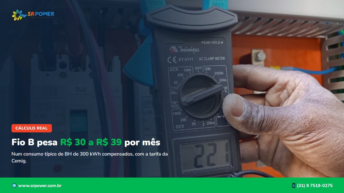 Energia solar em Belo Horizonte - SR Power | calculo fio b tarifa cemig